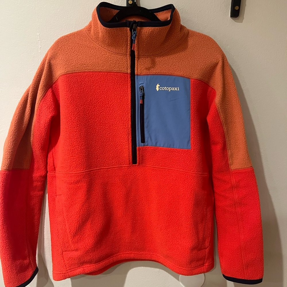 Cotopaxi Orange and Gray Fleece Jacket